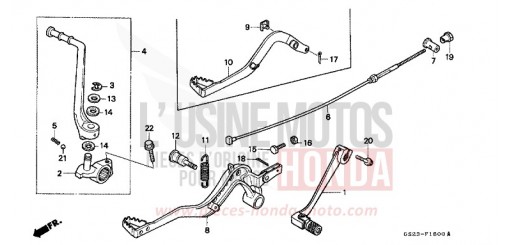 PEDAL/KICK STARTER ARM CR80RP de 1993